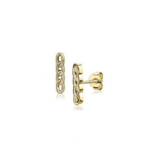 Zinzi zilver verguld oorknop ZIO2385K - 63076