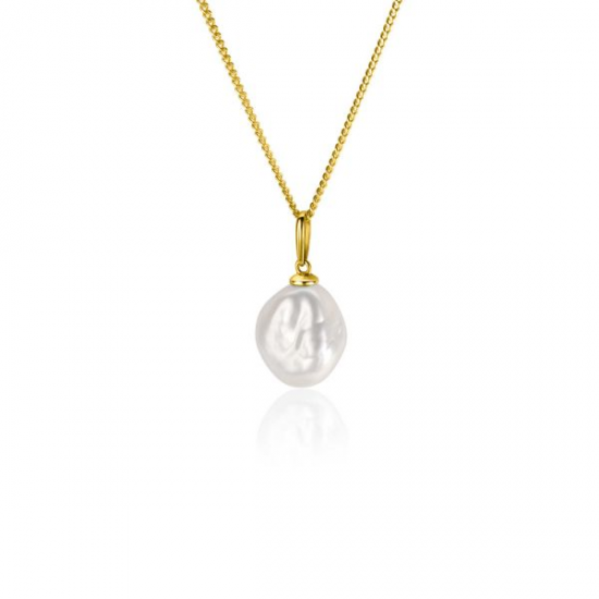 14 karaats gouden hanger zoetwater paral zinzi - 63241