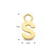 Gouden oorbel aanhanger letter S - 63260