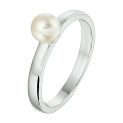 zilveren ring zoetwater parel - 63323