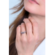 Zinzi ring cross over met zirkonia maat 60 - 63443