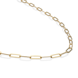 Sparkling jewels collier / long link chain 45cm SN-LGG-045 verguld - 63484