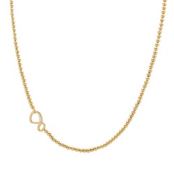 Sparkling jewels collier / link necklace gold 3mm 42cm - 63489