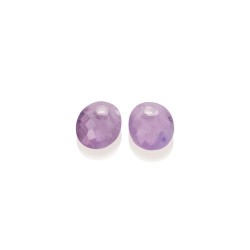 Sparkling jewels earstone / small oval Amethyst EAGEM05-SO - 63509