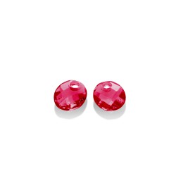 Sparkling jewels earstone / small oval Fuschia quartz EAGEM51 - 63510