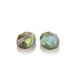 Sparkling jewels earstone / small oval / Labradorite / EAGEM18-SO - 63517