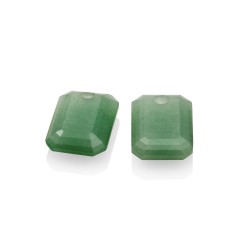 Sparkling jewels / emerald cut / Green aventurine / EAGEM29-EC - 63523