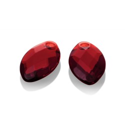 Sparkling jewels earstones  Ruby Quartz leaf - 63527