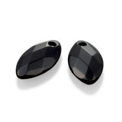 Sparkling jewels Earstones / Leaf / Onyx / EAGEM07-FCLF-S - 63530