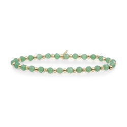 Sparkling jewels armband / green aventurine reverse interstellar/ gold 3mm SBG-GEM29-3MM-MIX - 63534