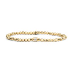 Sparkling jewels armband / gold / baquette cylinder wit zirkonia - 63576