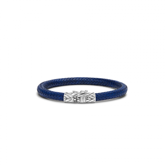 Buddha to Buddha Ellen leather bracelet navy D 18cm - 63598