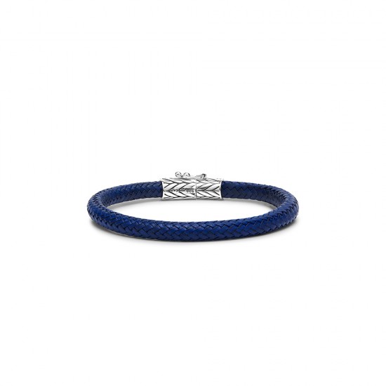 Buddha to Buddha Ellen leather bracelet navy D 18cm - 63598
