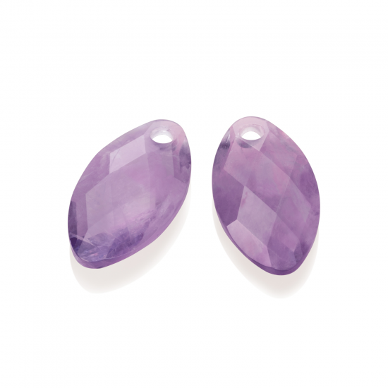 Sparkling  earstones leaf - Amathyst - 63710