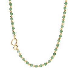 Sparkling jewels collier green aventurine gold NLK03G-G29-024 - 63719