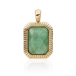 Sparkling jewels pendant - green aventurine - - 63721