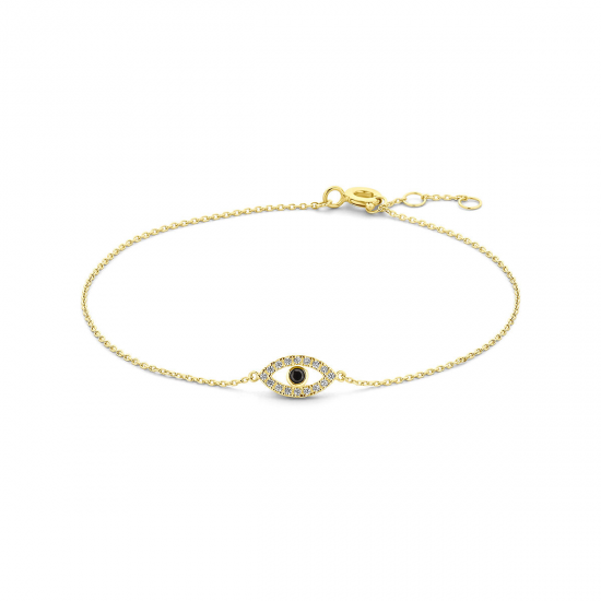 14 karaats gouden armband fantasie 18 cm - 63920