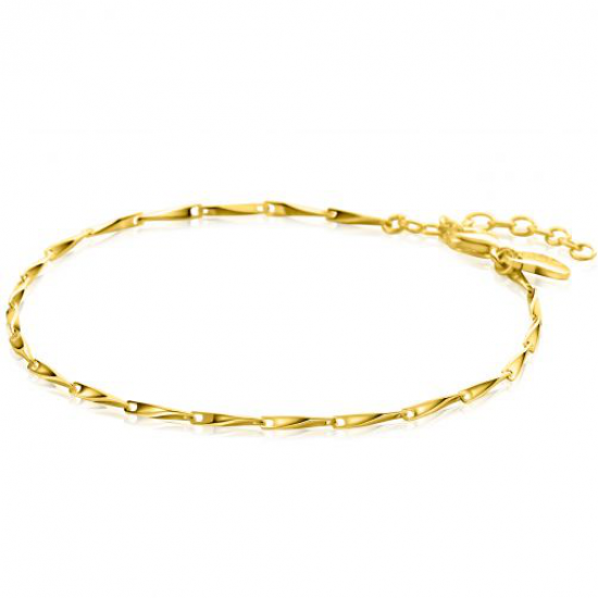 Zinzi armband geel goud verguld gedraaide schakel. ZIA2414G - 64004