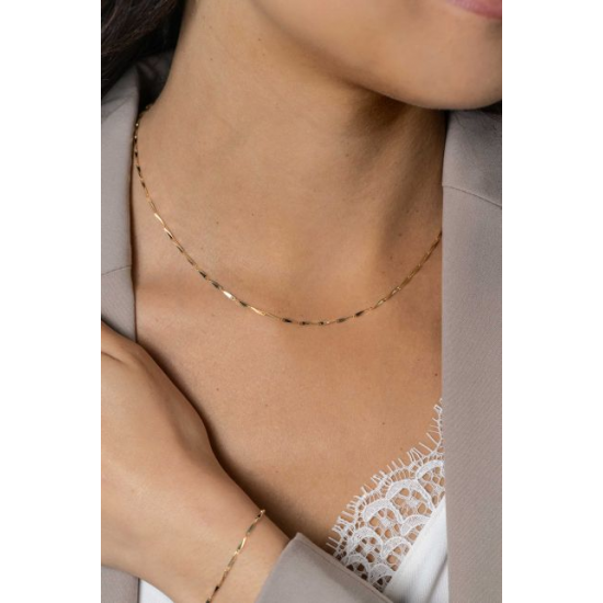 Zinzi collier gedraaid verguld 45cm ZIC2414G - 64005