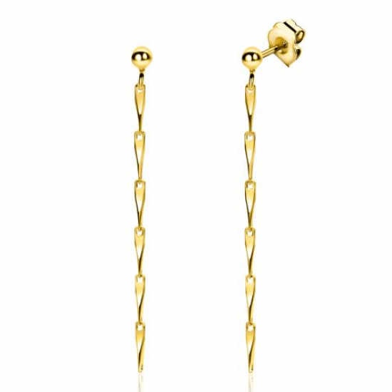 Zinzi oorbellen verguld gedraaide schakel 47mm. ZIO2414G - 64006