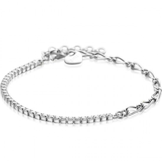 Zinzi armband half schkels half bezet zirconia&#39;s ZIA2460 - 64012