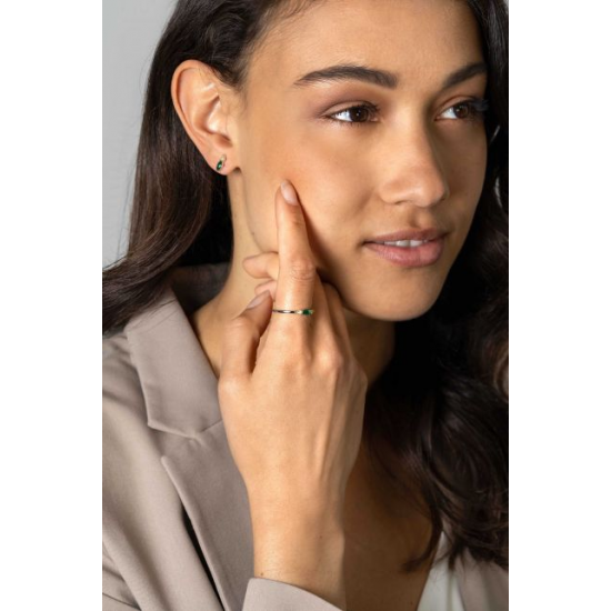 Zinzi oorknopjes groen met gele zirkonia's ZIO2499 - 64022