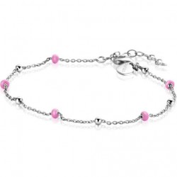 Zinzi armband zilver mt roze balletjes ZIA2510 - 64027