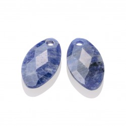 Sparkling jewels earstones  sodalite leaf - 64054