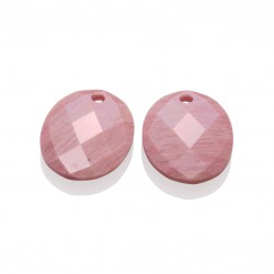 Sparkling jewels earstones  rhodonite Round oval - 64059