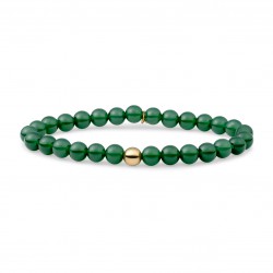 Sparkling jewels armband green onyx saturn large 6mm - 64070