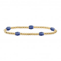 Sparkling zilver jewels armband sodalite reversed edge mix gold - 64074