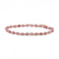 Sparkling jewels armband / pink rhodonite / interstellar 3mm - 64078