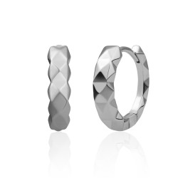Sparkling jewels oorbel / silver / multi edge - 64095