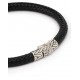 Ellen leather bracelet black 149BL E - 64137