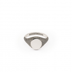 Maat 19 Ellen signet ring silver buddha to buddha Gratis graveren - 64142