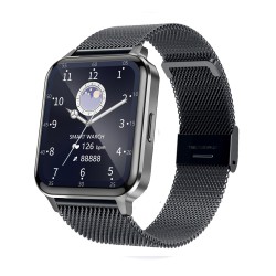 Smarty smartwatch vierkant zwart Mesh SW064F - 64185