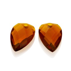 Sparling jewels earstones / blossom / facet citine quartz - 64215