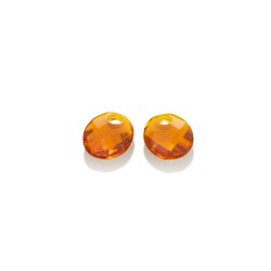 Sparkling jewels earstones / leaf citrine quartz small oval - small - 64217