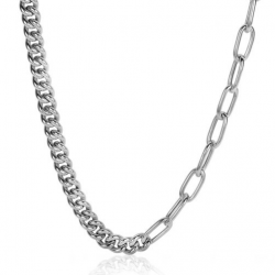 Zinzi collier half gourmet/paperclip schakel 45cm zic2285 - 64244