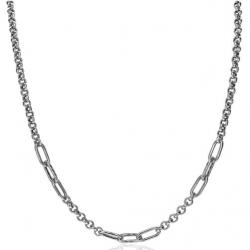 Zilver ZINZI collier jasseron en paperclip 45cm zic2205 - 64246