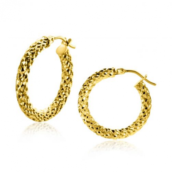 Zinzi Gold oorringen bewerkt 22x3mm - 64318