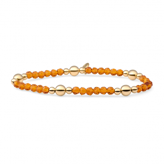 Sparkling jewelry / Bracelt / citrine quartz bold mix Gold - 64322