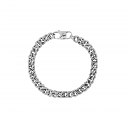 Aze Jewels armband steel AZ-bm007-A-195 gourmette eight / inox - 64366