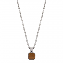 Aze ring signet AZ-NL011-A-060 Necklace rolo Tiger rocks 50 + 10cm - 64376