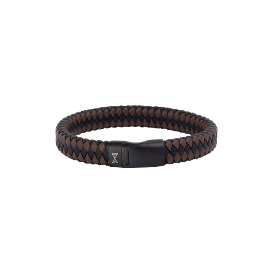 Aze armband Iron jack brown on black 21 cm - 64382