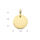 14 krt gouden graveerhanger 12mm 1.7mm - 64398