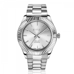 Z2102 zinzi horloge solar staal 35mm - 64445