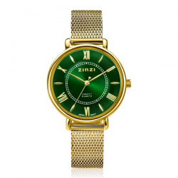 Zinzi horloge double met groene wijzerplaat 34mm - 64544