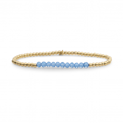 Sparkling bracelet / Aquamarine universe gold 3mm - 64585