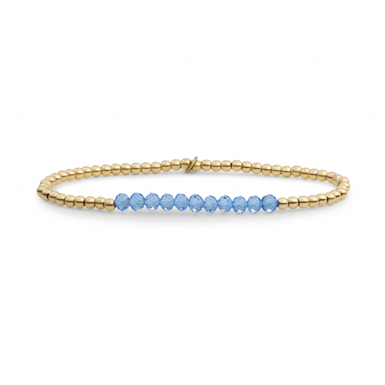 Sparkling bracelet / Aquamarine universe gold 3mm - 64585